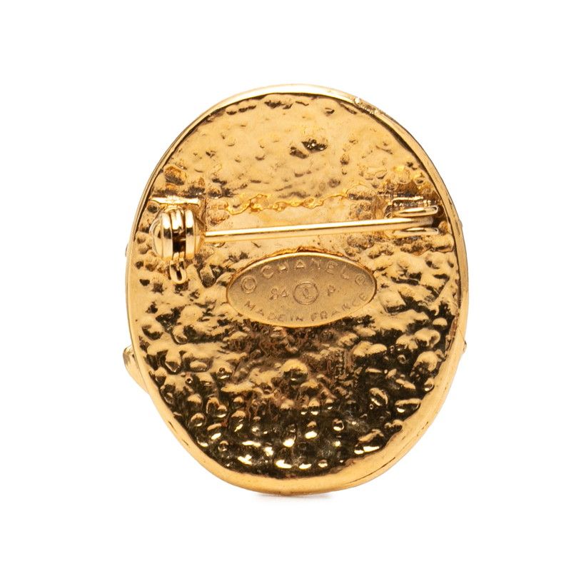 Chanel CC Logo Brooch Gold Plated — view 2