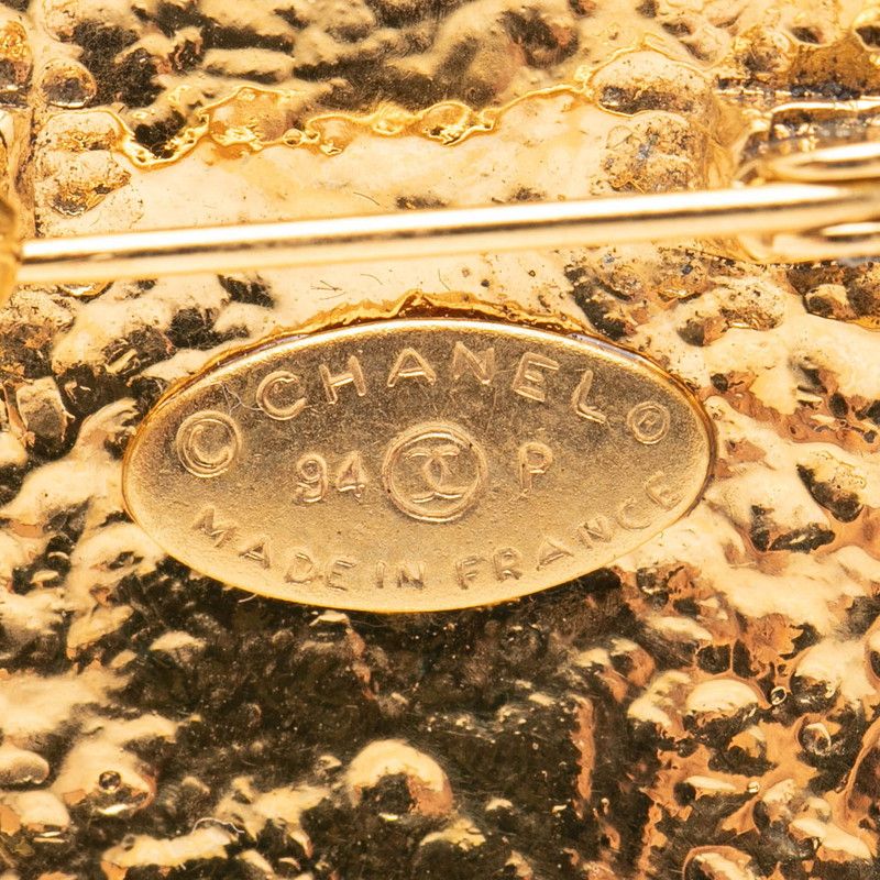 Chanel CC Logo Brooch Gold Plated — view 3