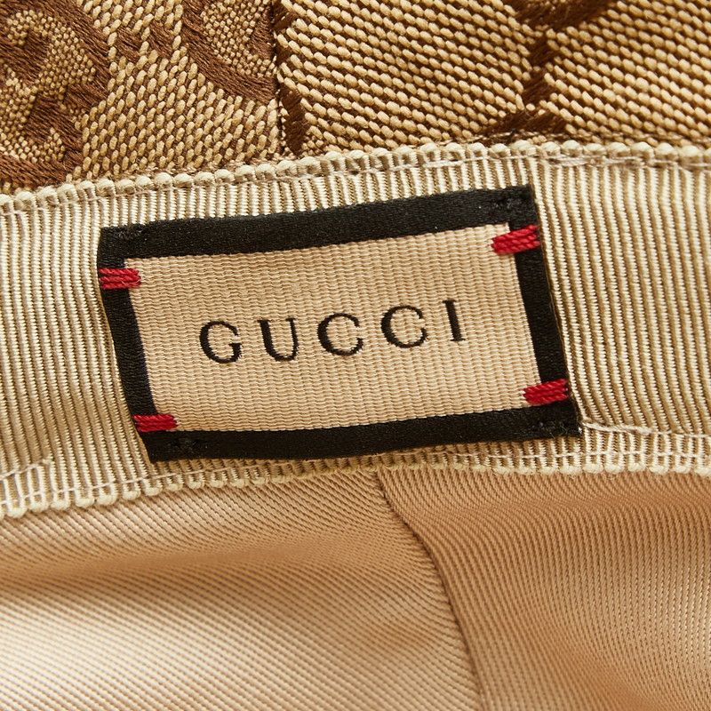 Gucci GG Canvas Fedora Hat Bucket Hat XL 60 cm Beige Brown — view 5