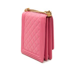 Chanel CC Logo Quilted Chain Shoulder Bag Pink Lambskin — view 2