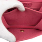 Chanel CC Logo Quilted Chain Shoulder Bag Pink Lambskin — view 4