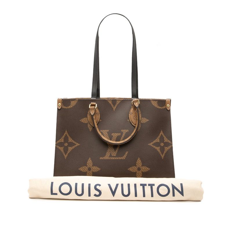 Louis Vuitton Monogram Giant Reverse On The Go MM 2-Way Shoulder Bag Brown — view 6