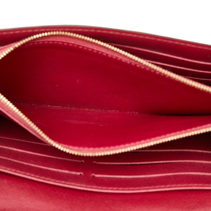 Louis Vuitton Monogram Portefeuille Sarah Wallet Brown Fuchsia Leather — view 7