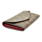 Louis Vuitton Monogram Portefeuille Sarah Wallet Brown Fuchsia Leather — view 5