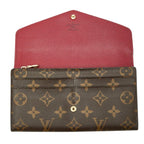 Louis Vuitton Monogram Portefeuille Sarah Wallet Brown Fuchsia Leather — view 6
