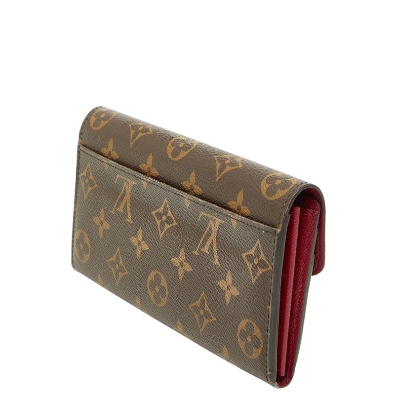 Louis Vuitton Monogram Portefeuille Sarah Wallet Brown Fuchsia Leather — view 2