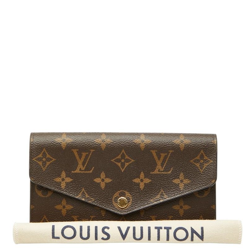 Louis Vuitton Monogram Portefeuille Sarah Wallet Brown Fuchsia Leather — view 9