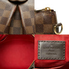Louis Vuitton Damier Sienna MM 2-Way Shoulder Bag Brown Leather — view 9