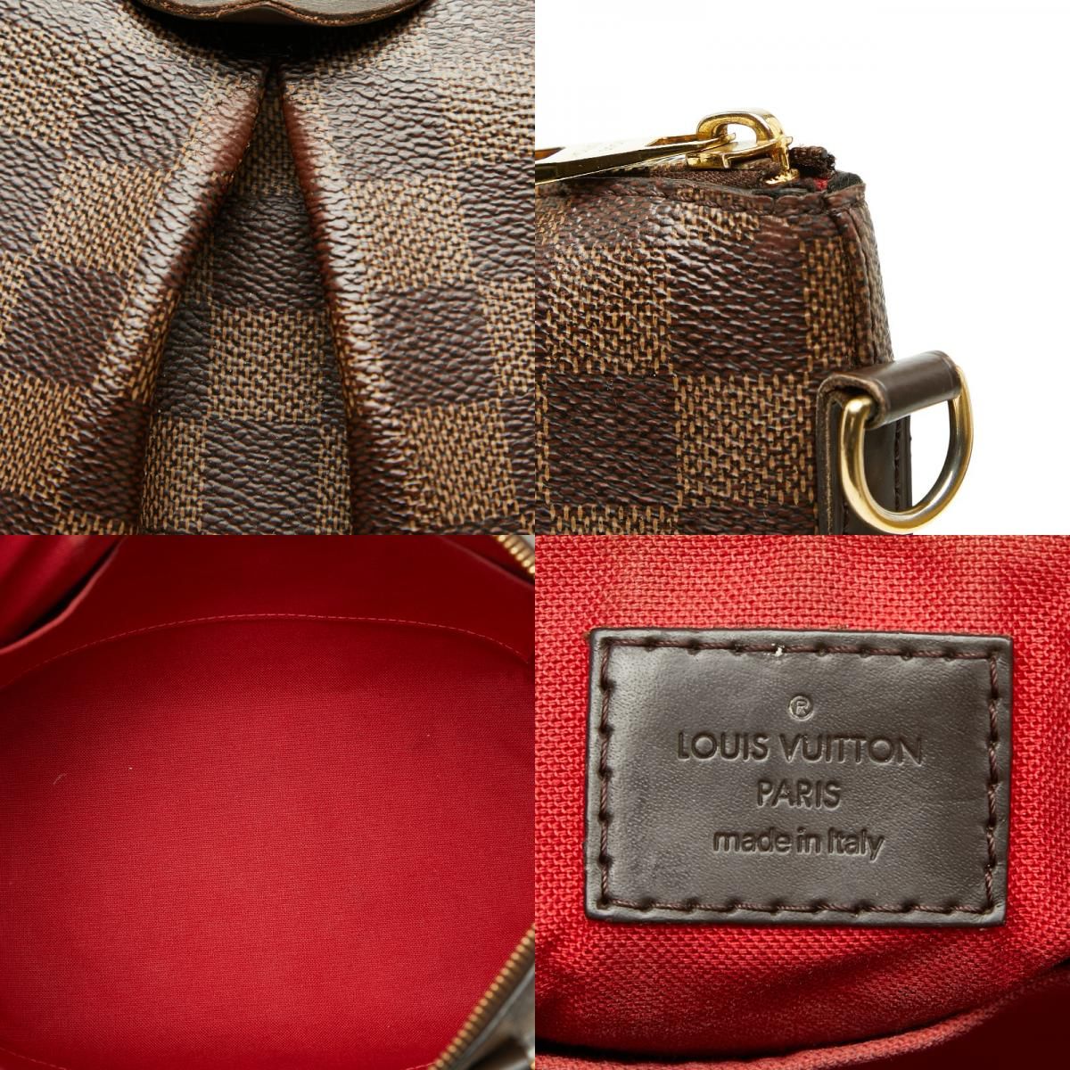 Louis Vuitton Damier Sienna MM 2-Way Shoulder Bag Brown Leather — view 9