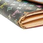 Louis Vuitton Monogram Multicolor Portefeuille Sarah Wallet Noir Black Leather — view 4