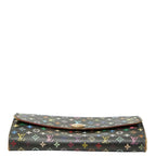 Louis Vuitton Monogram Multicolor Portefeuille Sarah Wallet Noir Black Leather — view 3