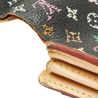Louis Vuitton Monogram Multicolor Portefeuille Sarah Wallet Noir Black Leather — view 8