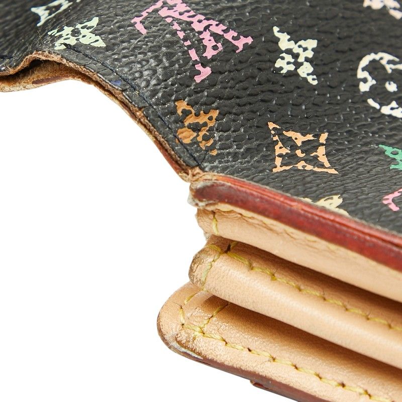 Louis Vuitton Monogram Multicolor Portefeuille Sarah Wallet Noir Black Leather — view 8