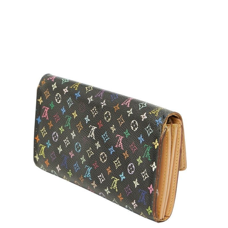 Louis Vuitton Monogram Multicolor Portefeuille Sarah Wallet Noir Black Leather — view 2