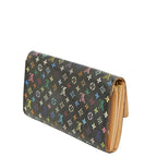 Louis Vuitton Monogram Multicolor Portefeuille Sarah Wallet Noir Black Leather — view 2