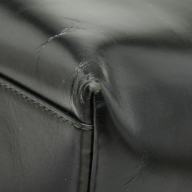 Prada Logo Tote Black Leather — view 6