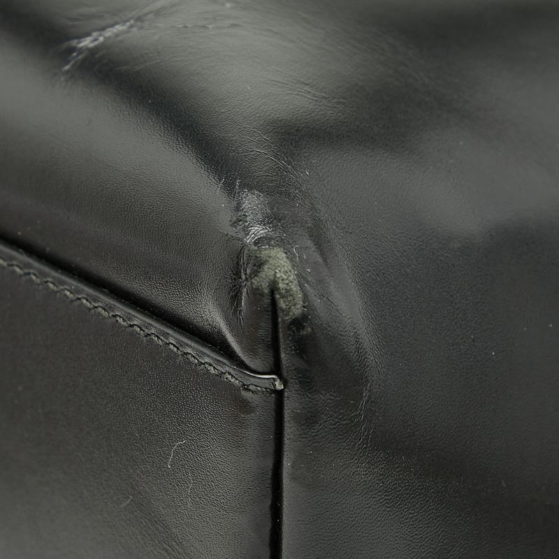 Prada Logo Tote Black Leather — view 4