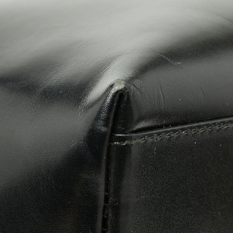 Prada Logo Tote Black Leather — view 7