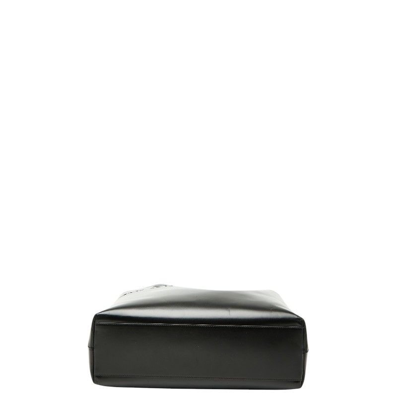 Prada Logo Tote Black Leather — view 3
