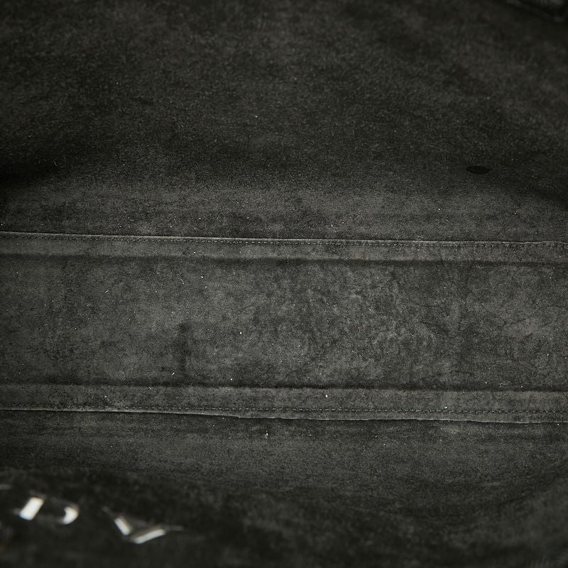 Prada Logo Tote Black Leather — view 8