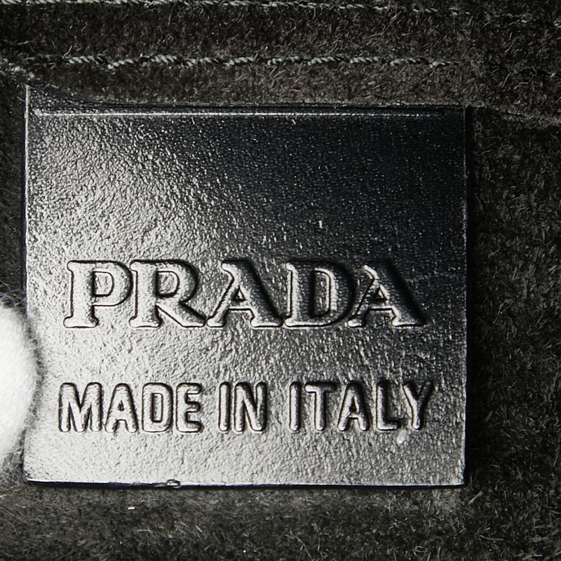 Prada Logo Tote Black Leather — view 9