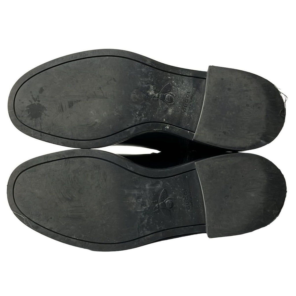 Gucci Long Boots 36 Black Logo Leather — view 4