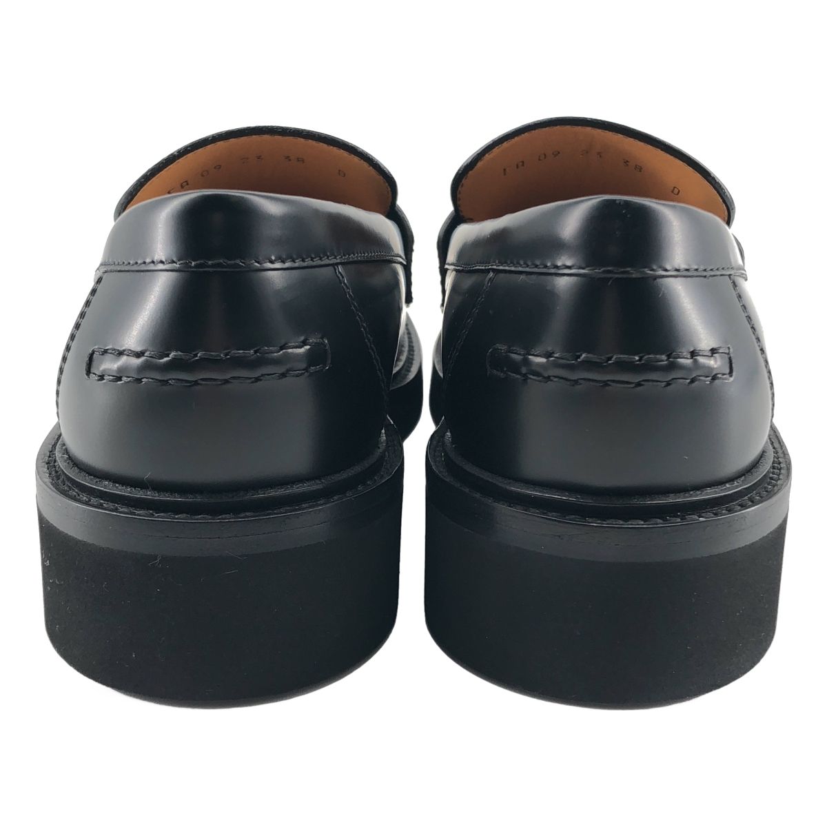 Dior Boy Leather Logo Loafers Shoes 38 Black — view 4