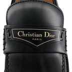 Dior Boy Leather Logo Loafers Shoes 38 Black — view 9