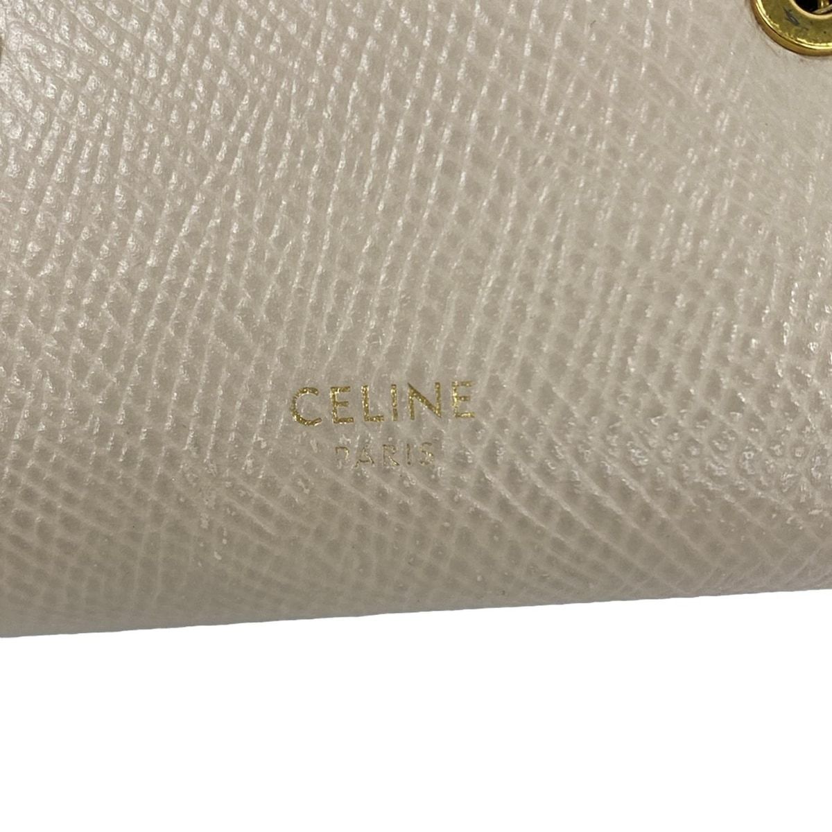 Celine Trifold Wallet Small Ivory Leather — view 6