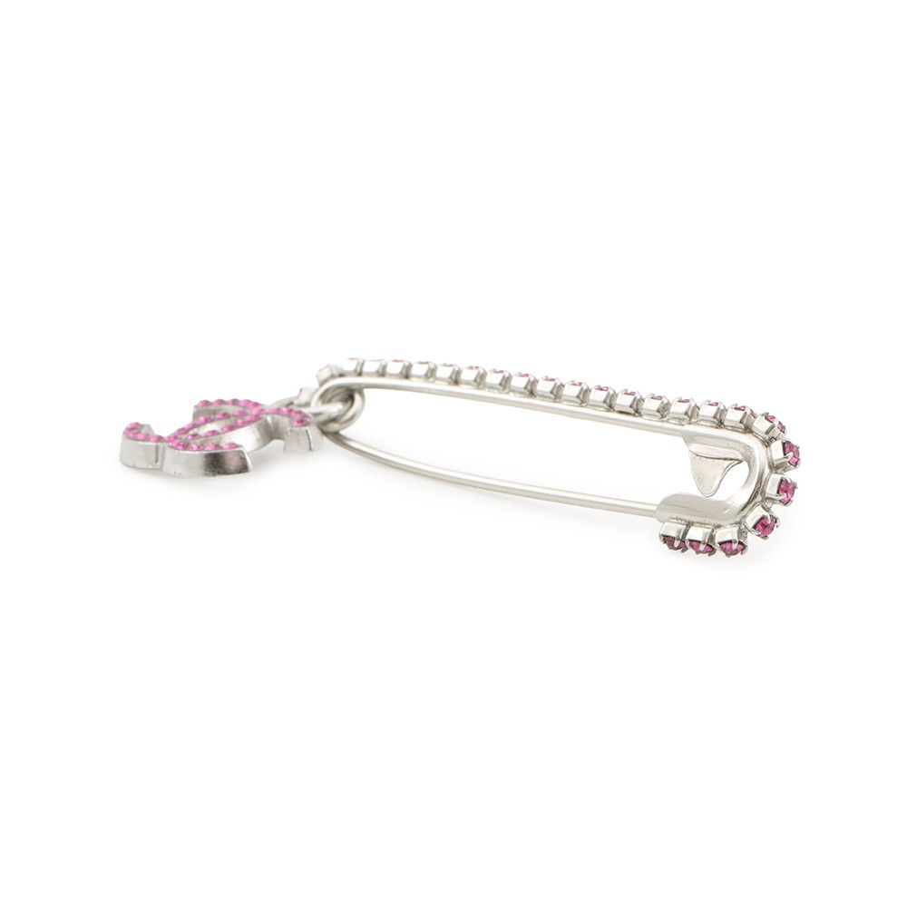 Chanel Brooch CC Logo Rhinestone — view 2