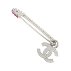 Chanel Brooch CC Logo Rhinestone — view 3