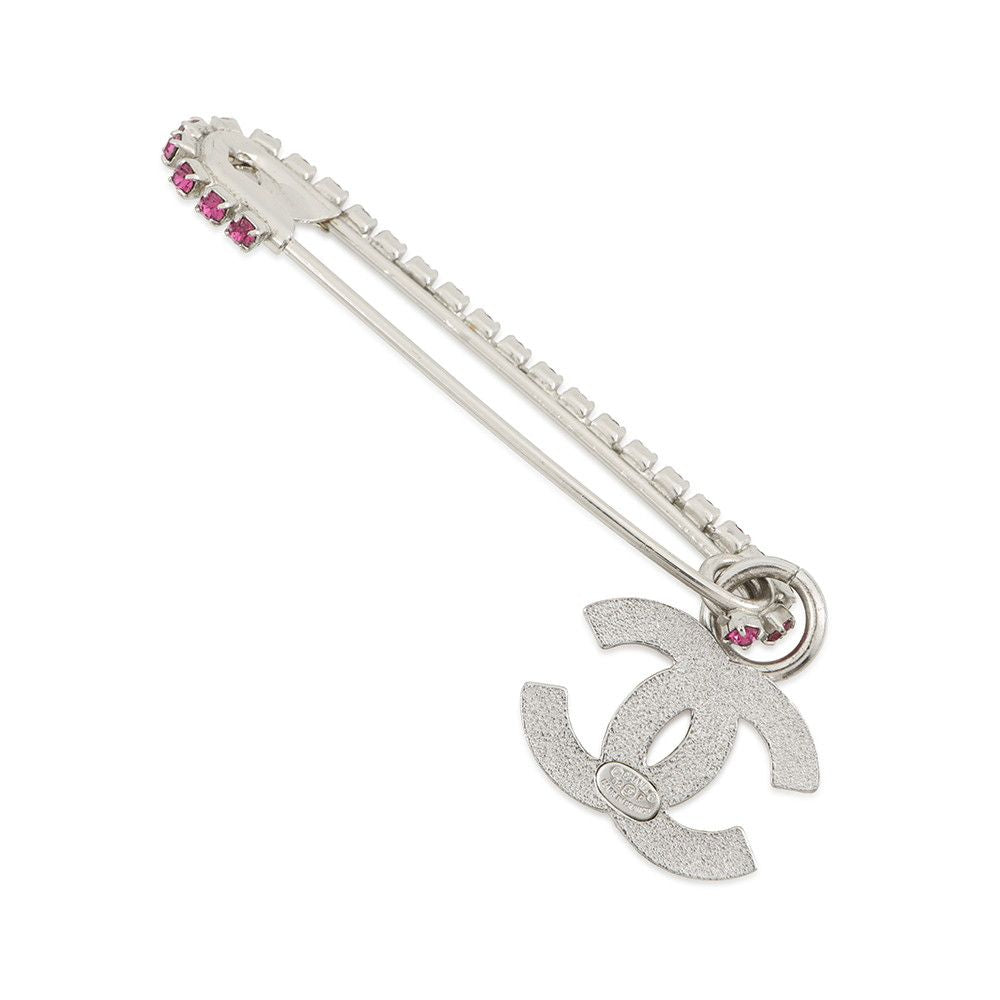 Chanel Brooch CC Logo Rhinestone — view 3