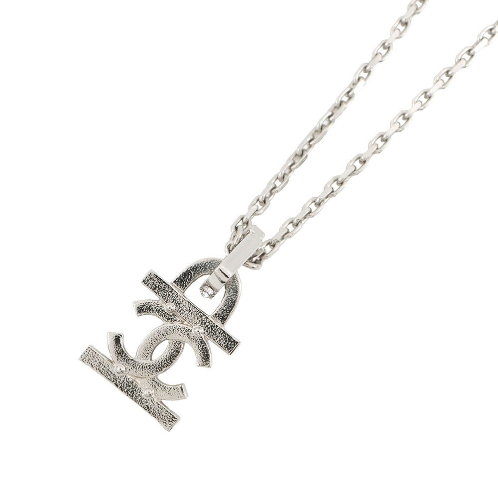 Chanel Necklace CC Logo Rhinestone Faux Pearl — view 3