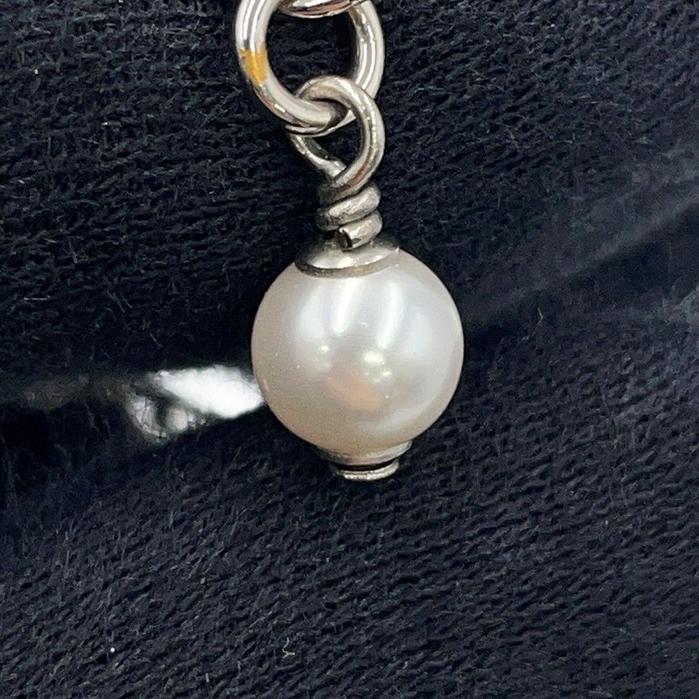 Chanel Necklace CC Logo Rhinestone Faux Pearl — view 6