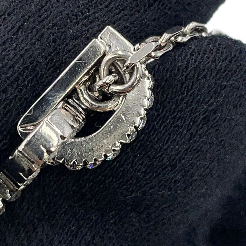 Chanel Necklace CC Logo Rhinestone Faux Pearl — view 8