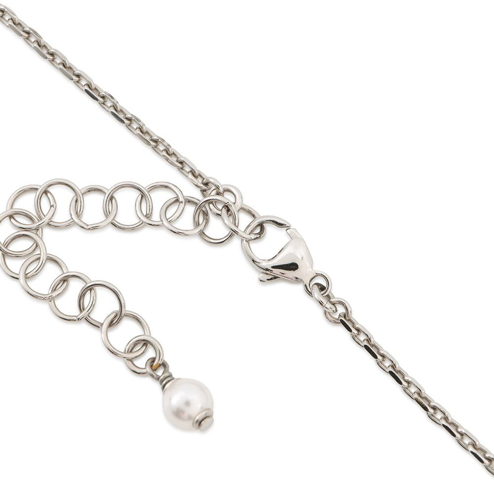 Chanel Necklace CC Logo Rhinestone Faux Pearl — view 5