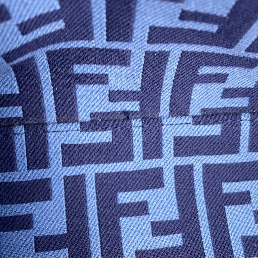 Fendi Tote Logo Stripe Canvas Leather — view 8