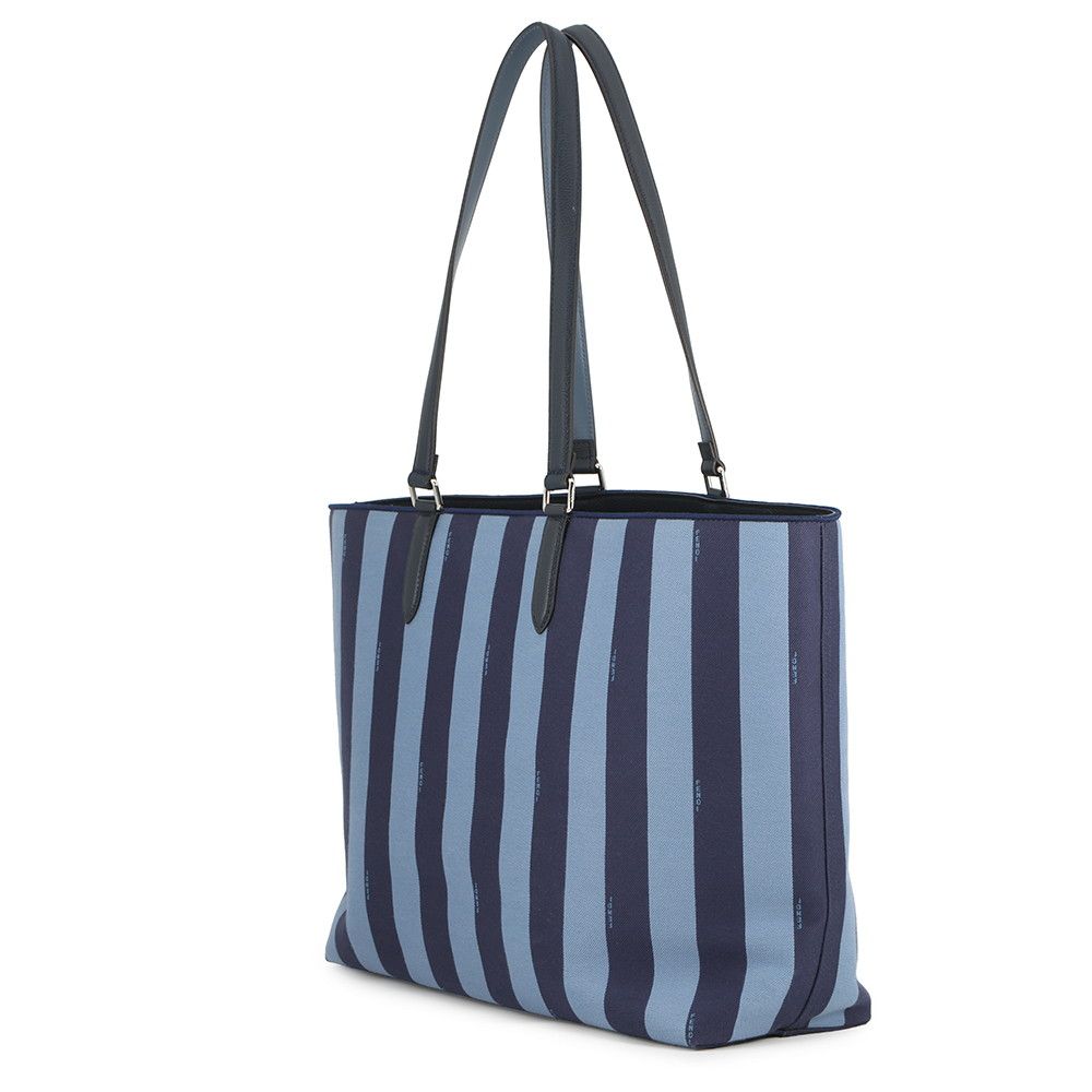 Fendi Tote Logo Stripe Canvas Leather — view 2