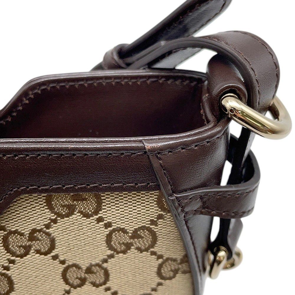 Gucci Shoulder Bag Mini GG Canvas Leather — view 8