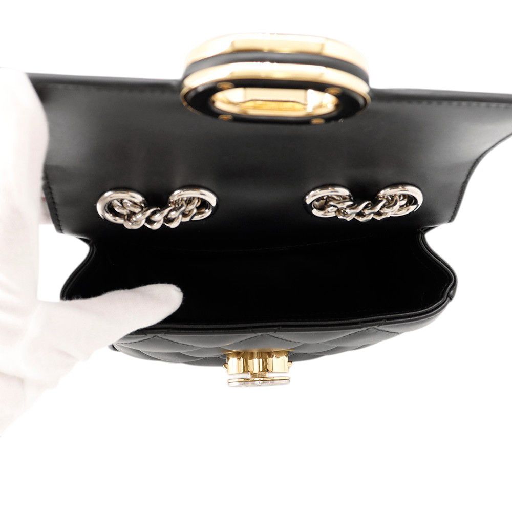 Gucci Shoulder Bag Deco Mini Chain Bag Leather Black — view 6