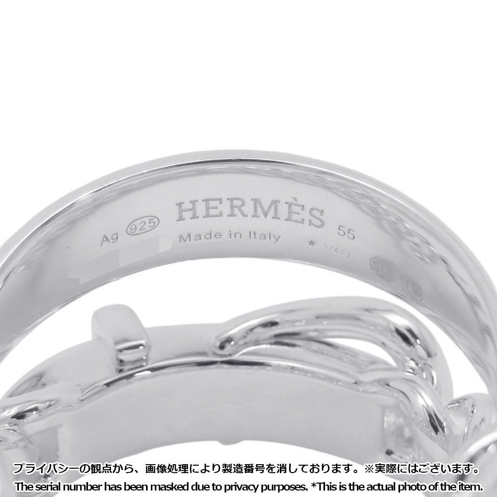 Hermes Ring Book le Series Inflexible Silver 55 — view 9