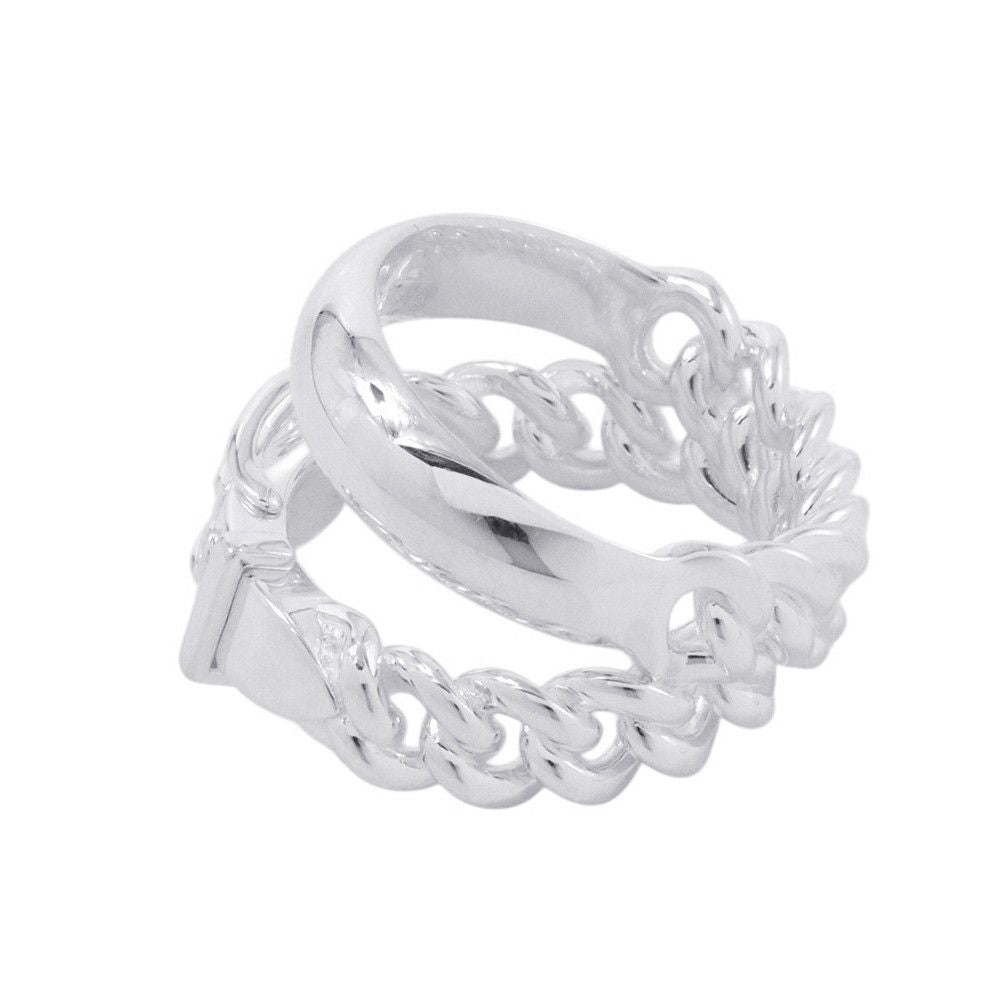 Hermes Ring Book le Series Inflexible Silver 55 — view 2