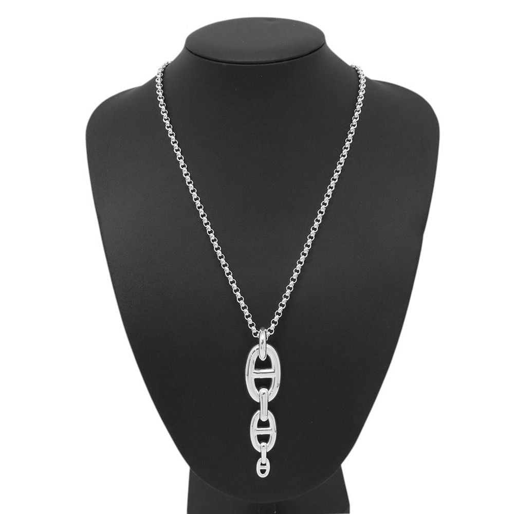 Hermes Necklace Chaine D'ancre GM Silver Pendant — view 3