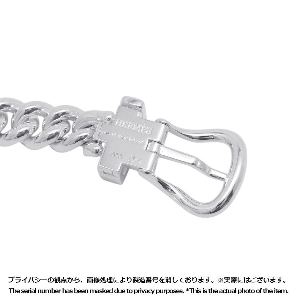 Hermes Necklace Book le Series Inflexible Silver PM 40 — view 9