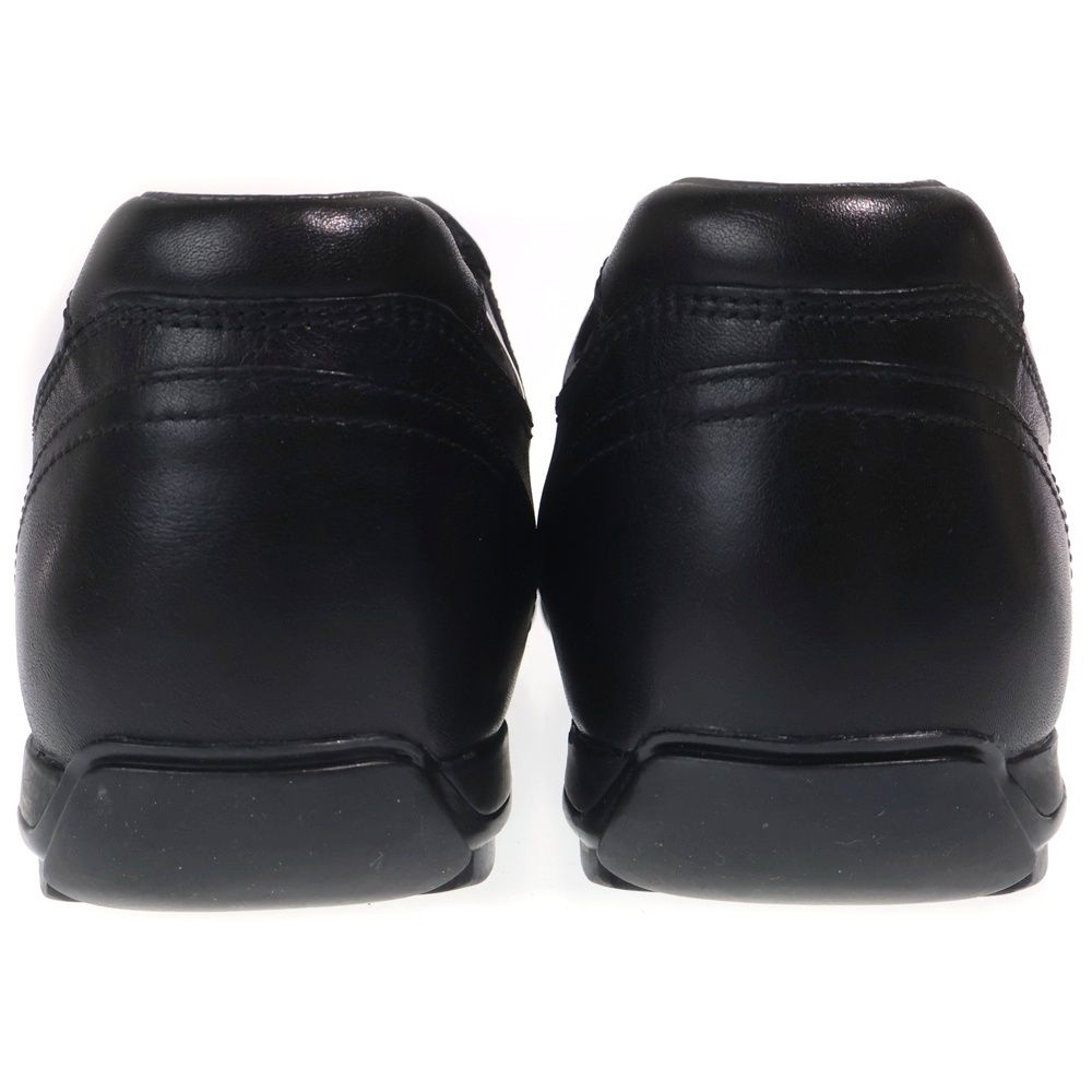 Prada Logo Leather Lace Up Low Cut Shoes Black — view 3