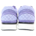 Chanel CC Logo Wool Tweed Low Cut Sneakers Purple — view 3