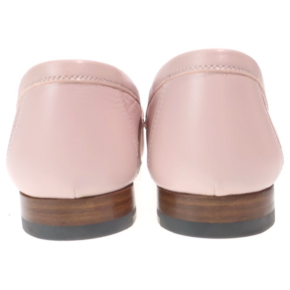 Hermes Moccasin Royal Calf Leather Loafers Shoes Pink — view 3