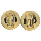 Celine 91 Logo Rhinestone Round Earring — view 2