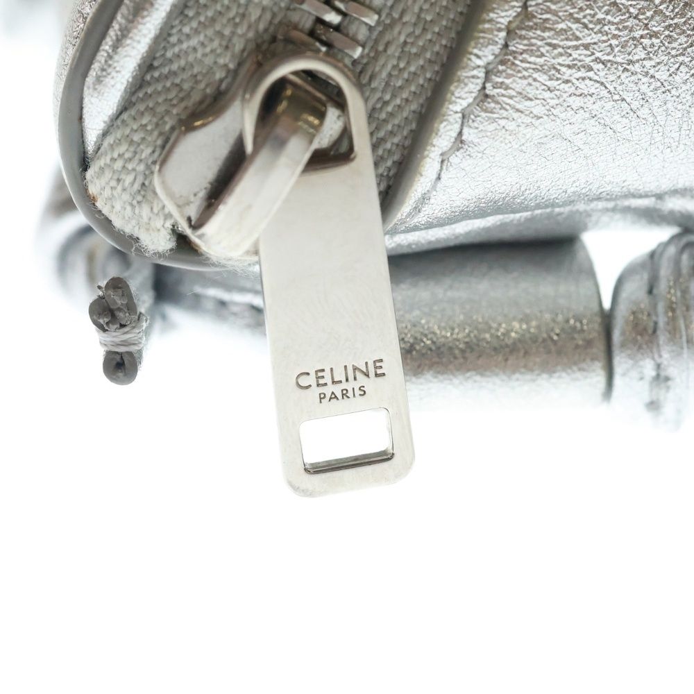 Celine Logo Printed Trumpet Shoulder Bag Print Silver — view 5