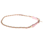 Chanel CC Logo Leather Chain Belt Pink Gold — view 3